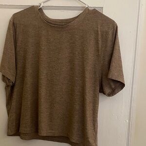 Outdoor Voices Tan cropped T-Shirt